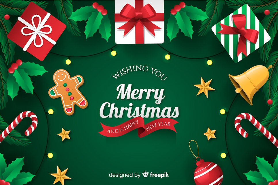 fundo de natal com presentes estilo design plano 52683 27200