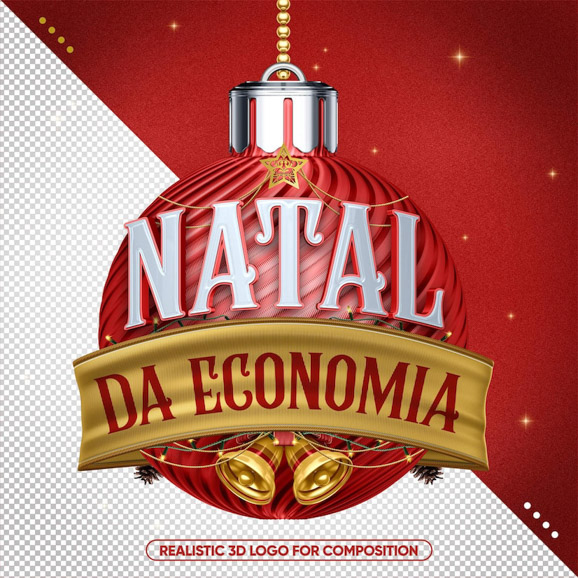 logotipo realista de economia de natal para composicao 220664 1966