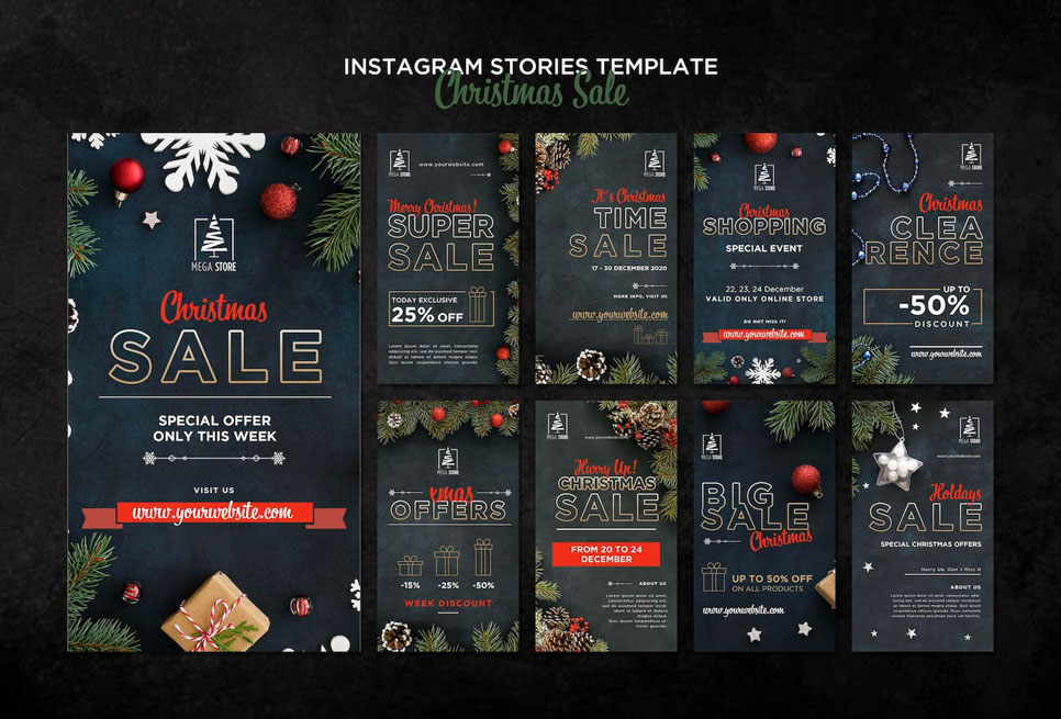 modelo de historias de instagram de conceito de venda de natal 23 2148772174
