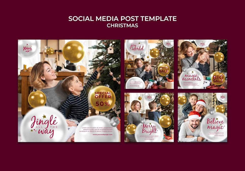 pack de artes editaveis natal gratis psd instagram feliz natal 02