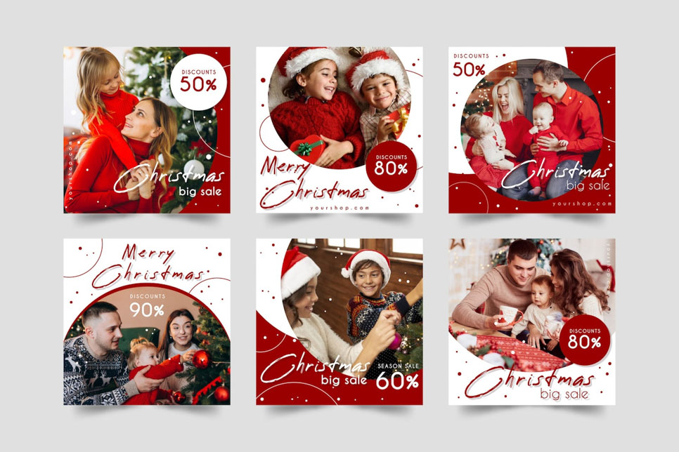 pack de artes editaveis natal gratis psd instagram feliz natal 3