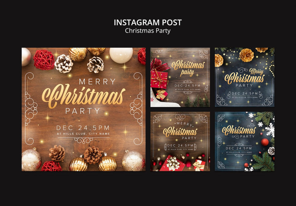 pack de artes editaveis natal gratis psd instagram feliz natal
