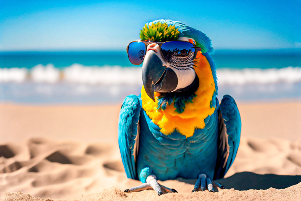Imagens de arara verao de oculos colorido no verao gratis