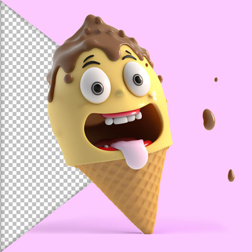 emoji 3d verao sorvete feras do design