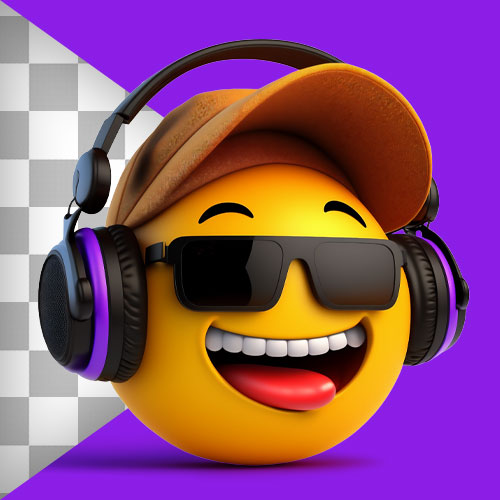 emoji de fone bone oculos escuro
