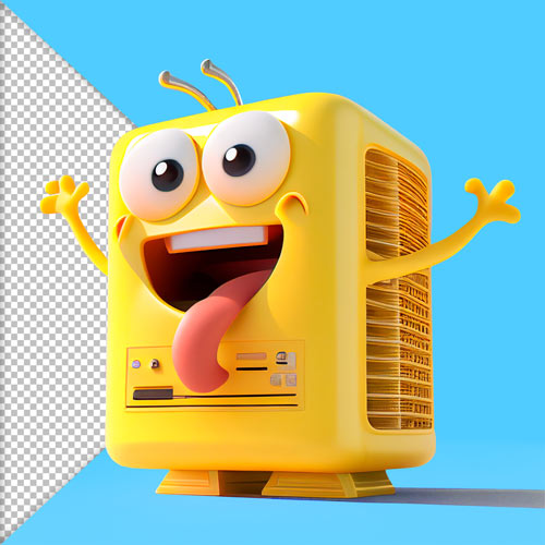 emoji de verao ar condicionado 3d feras do design 1