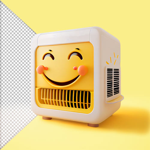 emoji de verao ar condicionado 3d
