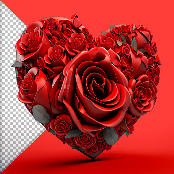 7 coracao de flores rosas vermelhas dia dos namorados