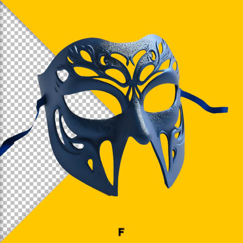 baixar mascara de carnaval azul festa a fantasia 3d feras do design 08