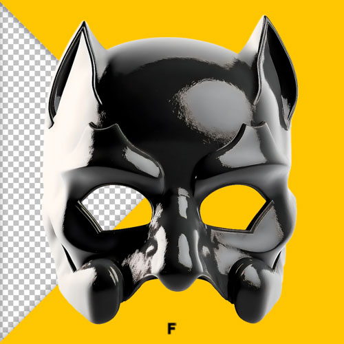 download mascara 3d carnaval preta gratis mulher gato feras do design 06