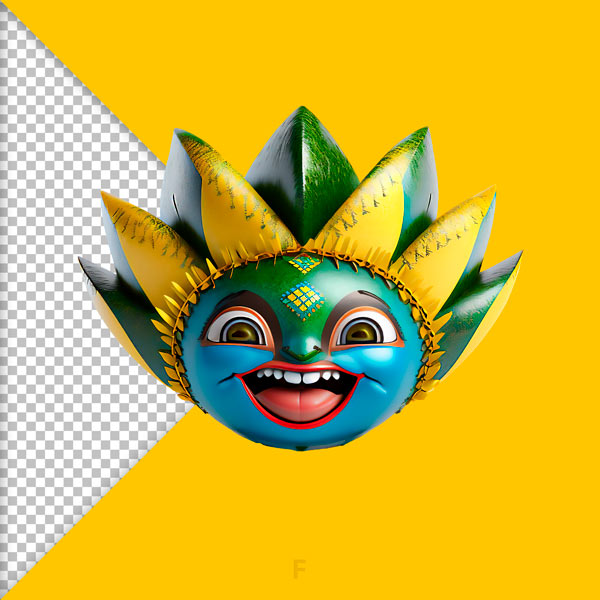 emoji de carnaval 3d realista coroa png feras do design