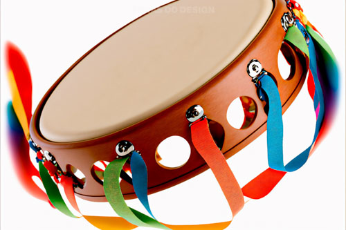 fitas de carnaval coloridas de pandeiro feras do design 03