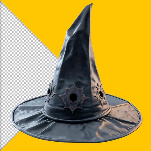 imagem de chapeu 3d bruxa de festa a fantasia