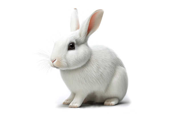 coelho da pascoa branco fofo baixar imagem hd 3d realista