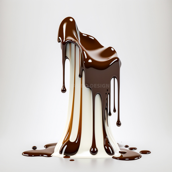 imagem de chocolate splash em alta resolucao com fundo branco hd