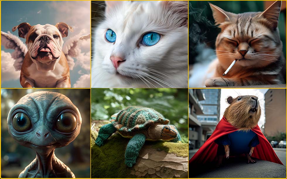 mid journey v5 o que e animais