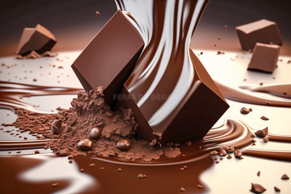 splash chocolate derretido em alta resolucao com fundo branco full hd 10k