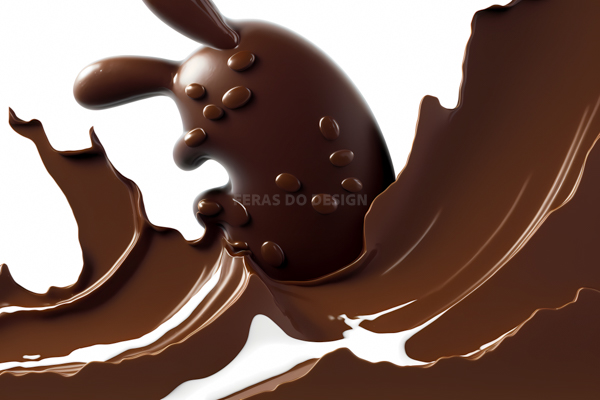 textura splash chocolate delicioso em alta resolucao com fundo branco
