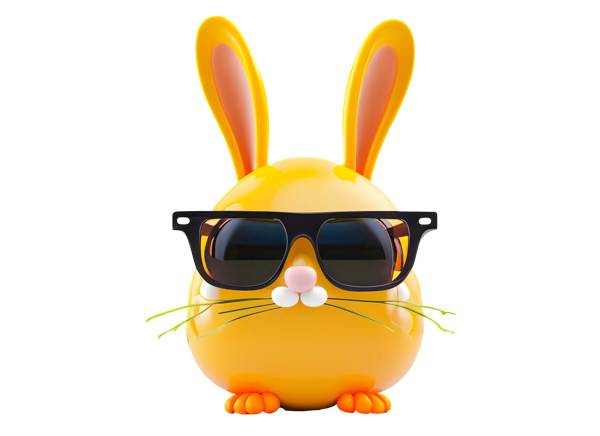 coelho da pascoa divertido oculos escuro