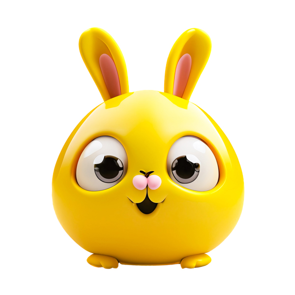 emoji de coelho gratis render 3d
