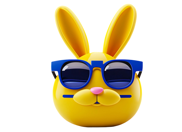 emoticon de coelho da pascoa oculos