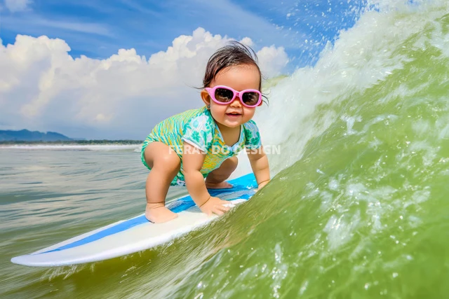 bebe surfando feras do design 1