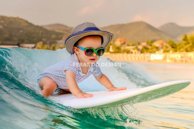 bebe surfando feras do design 9