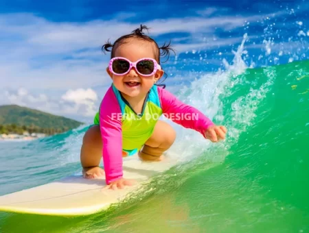 bebe surfando feras do design 3