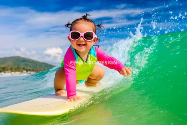 bebe surfando feras do design 3