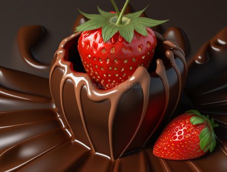 Imagens de chocolate com morango derretido grátis